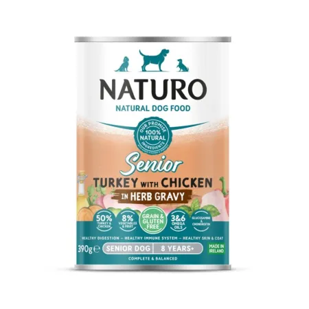 Naturo Grain Free Senior Indyk z Kurczakie w sosie 390g